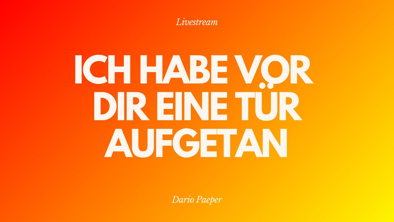 Ich habe vor dir eine Tür aufgetan - Livestream aus dem Adventhaus Köln-Mitte
