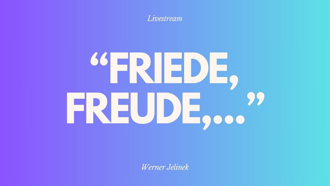 “Friede, Freude,...” - Livestream aus dem Adventhaus