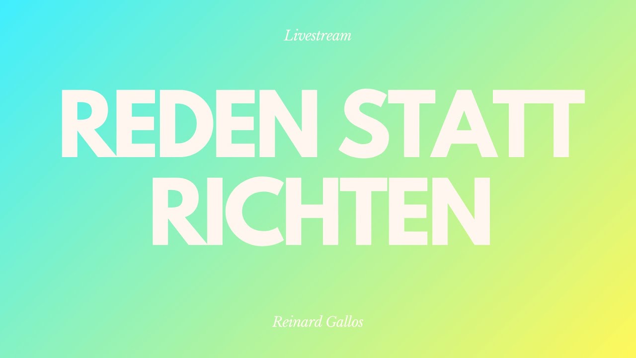 Reden statt richten - Livestream aus dem Adventhaus Köln-Mitte
