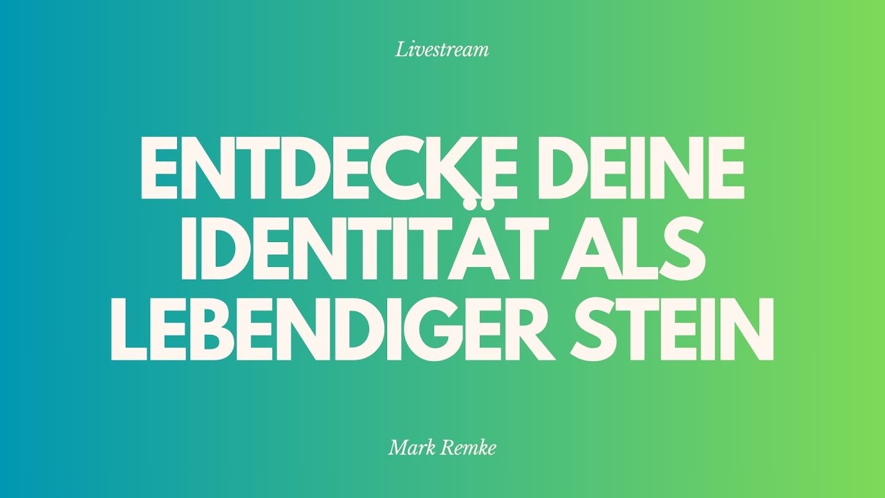 Entdecke deine Identität als lebendiger Stein - Livestream aus dem Adventhaus