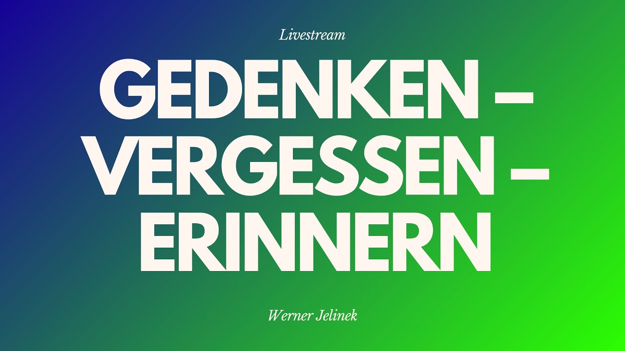 Gedenken – Vergessen – Erinnern - Livestream aus dem Adventhaus Köln-Mitte